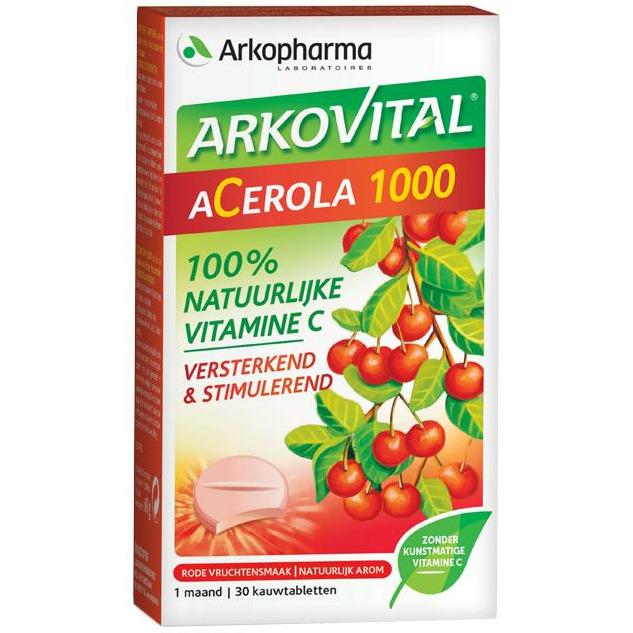 Acerola 1000 Vitamine C 100 % D’Origine Naturelle