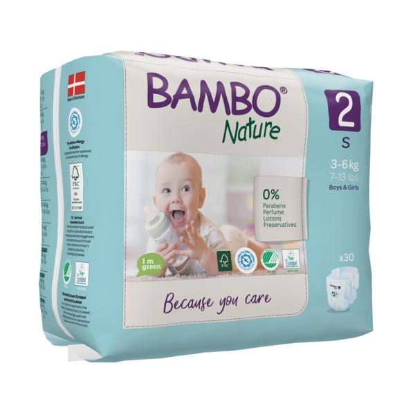 Bambo Nature Couches Taille 2 3-6kg  30 Unités