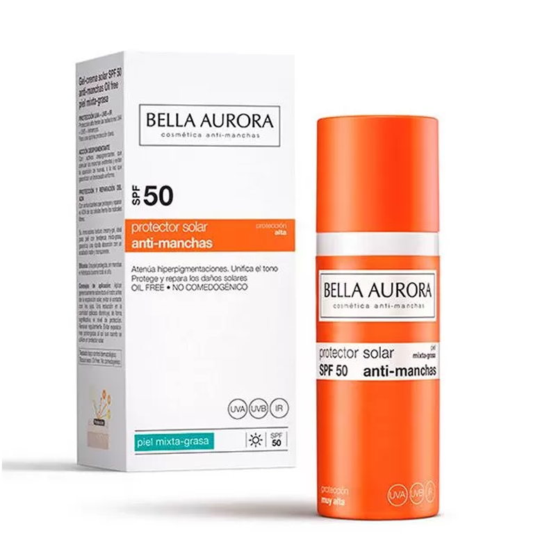 Bella Aurora Ecran Dépigmentant Spf 50 Peaux Mixte-Grasse 50 ml
