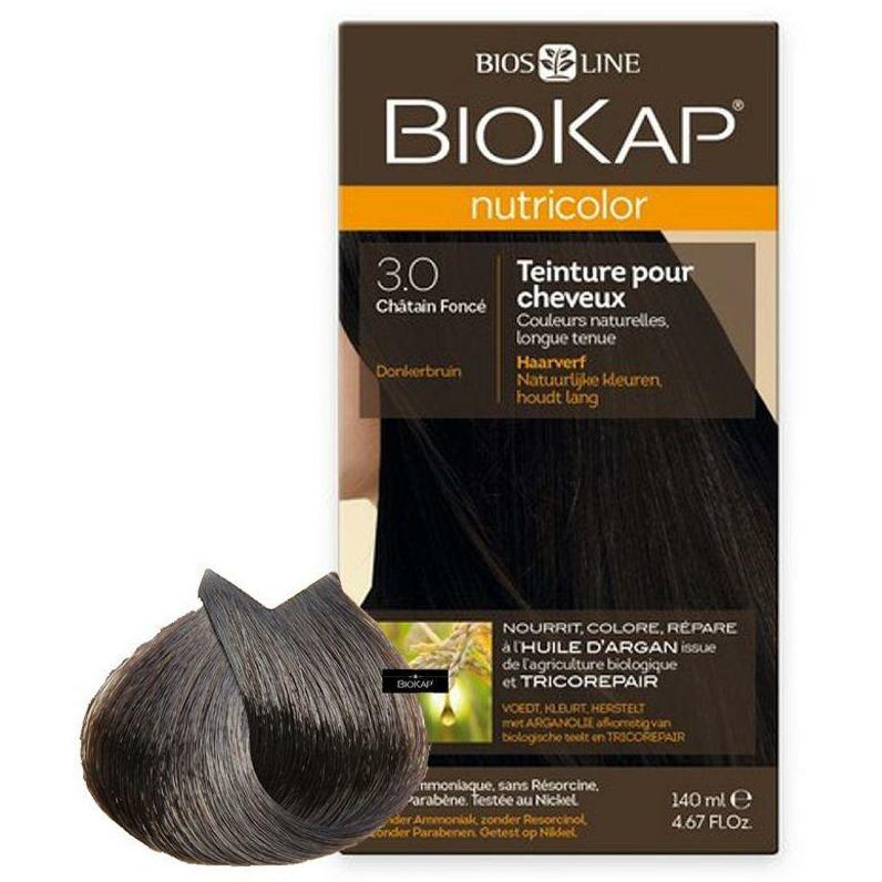 Biokap Nutricolor Teinture Pour Cheveux 3.0 Châtain Foncé 140ml
