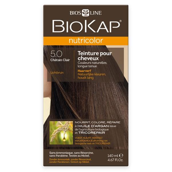 Biokap Nutricolor Teinture Pour Cheveux 5.0 Châtain Clair 140ml