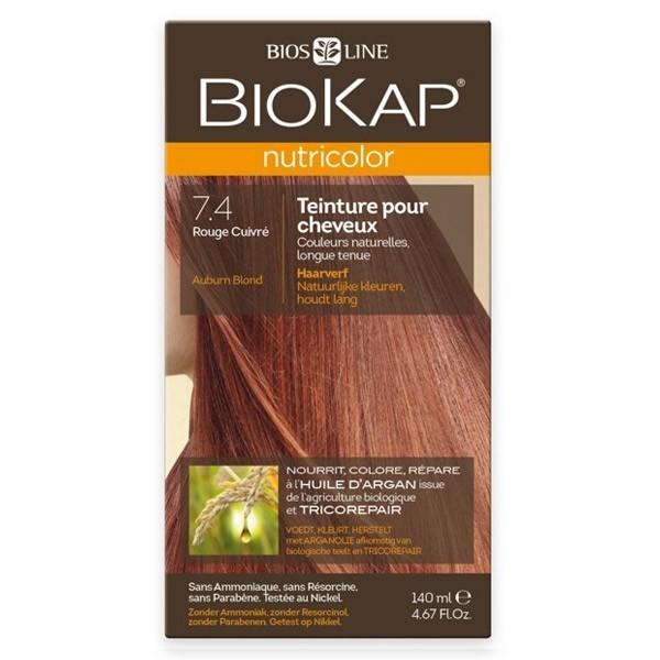 Biokap Nutricolor Teinture Pour Cheveux 7.4 Rouge Cuivré 140ml