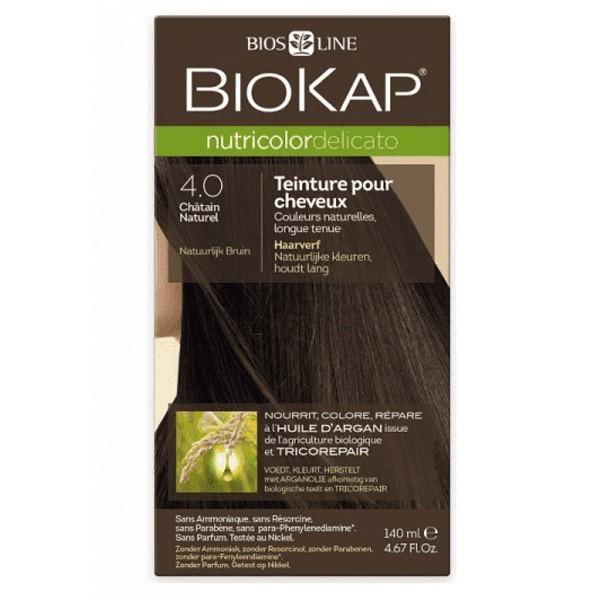 Biokap Nutricolor Delicato Teinture Pour Cheveux 4.0 Châtain Naturel 140ml