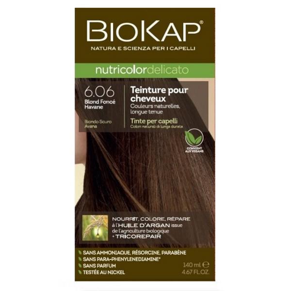Biokap Nutricolor Delicato Teinture Pour Cheveux 6.06 Blond Foncé Havane 140ml