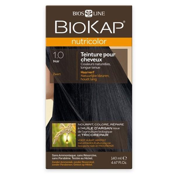 Biokap Nutricolor Teinture Pour Cheveux 1.0 Noir 140ml