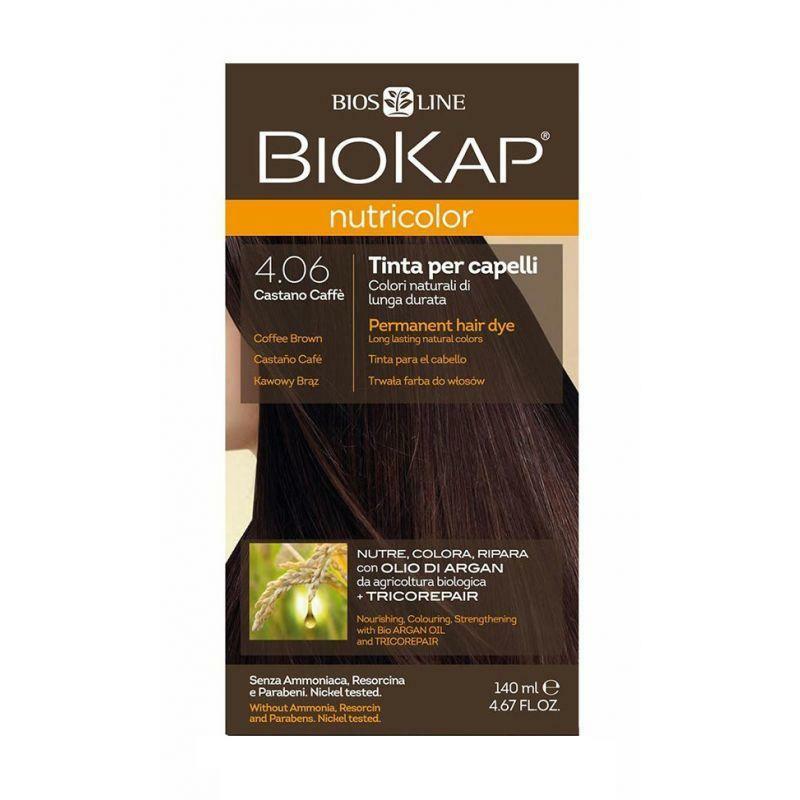 Biokap Nutricolor Teinture Pour Cheveux 4.06 Châtain Café 140ml