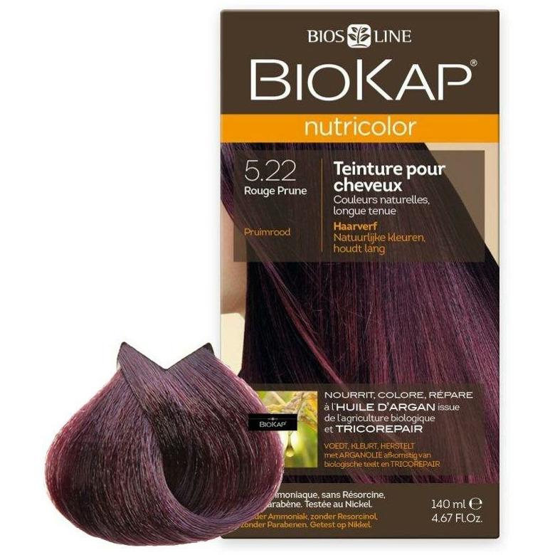 Biokap Nutricolor Teinture Pour Cheveux 5.22 Rouge Prune 140ml
