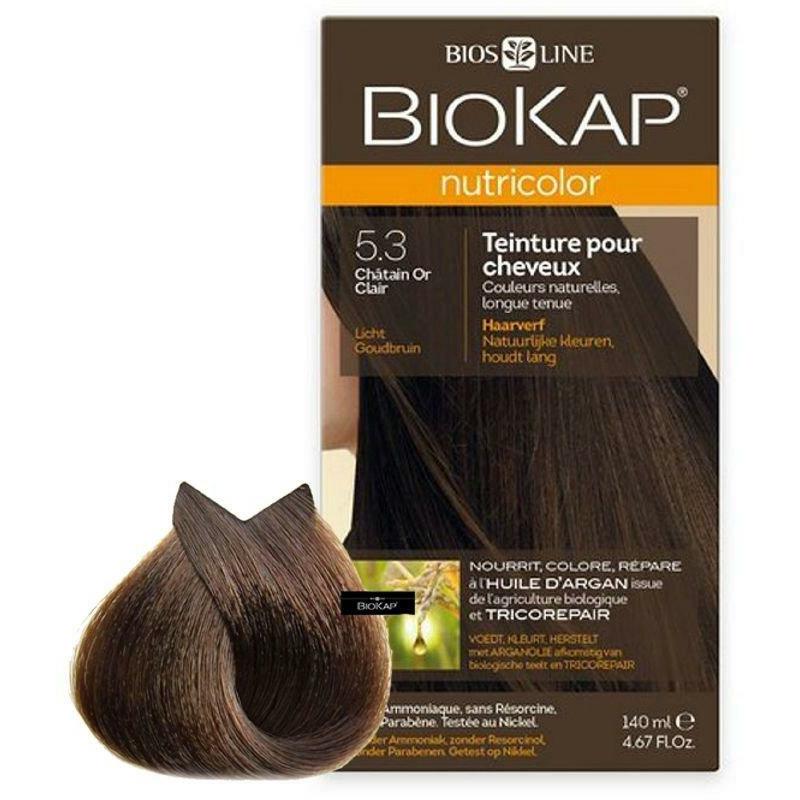 Biokap Nutricolor Teinture Pour Cheveux 5.3 Châtain Or Clair 140ml
