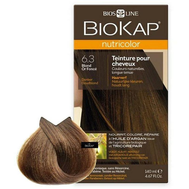 Biokap Nutricolor Teinture Pour Cheveux 6.3 Blond Or Foncé 140ml