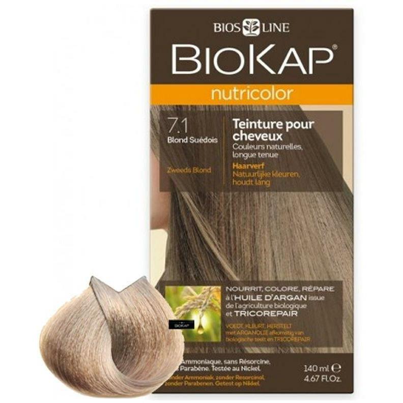 Biokap Nutricolor Teinture pour Cheveux 7.1 Blond Suédois 140ml
