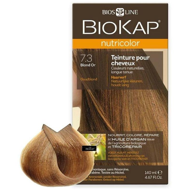 Biokap Nutricolor Teinture pour Cheveux 7.3 Blond Or 140ml