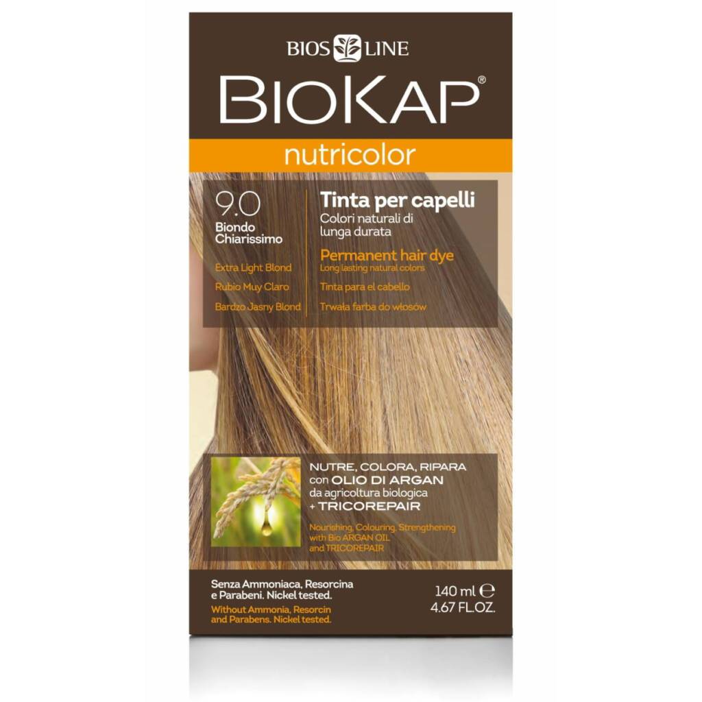 Biokap Nutricolor Teinture Pour Cheveux 9.0 Blond Chiarissimo 140ml