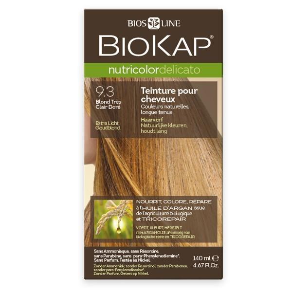 Biokap Nutricolor Delicato Teinture Pour Cheveux 9.3 Blond Très Clair Doré 140ml