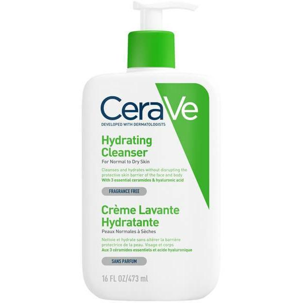Cerave Crème Lavante Hydratante Peaux Normales à Sèches Flacon Pompe  473ml