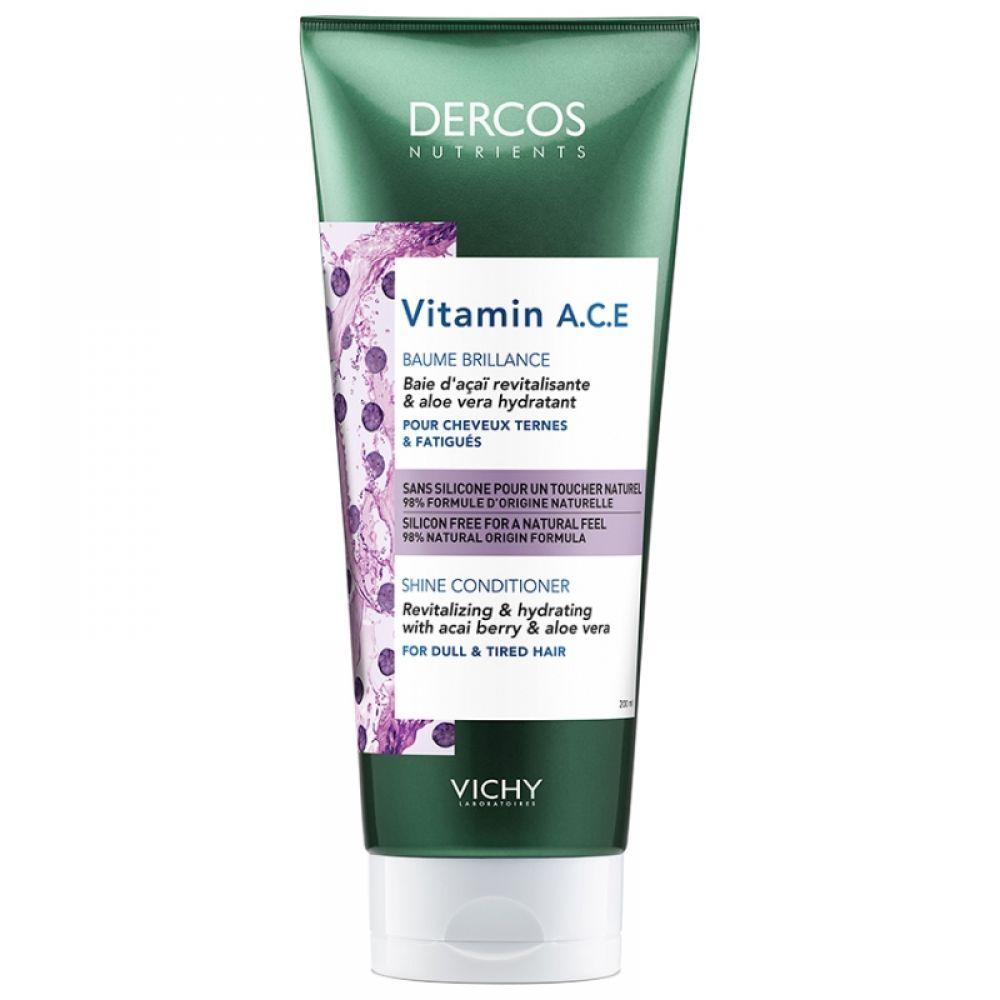 Vichy Dercos Nutrients Après-Shampoing Vitaminé Cheveux Ternes 250ml