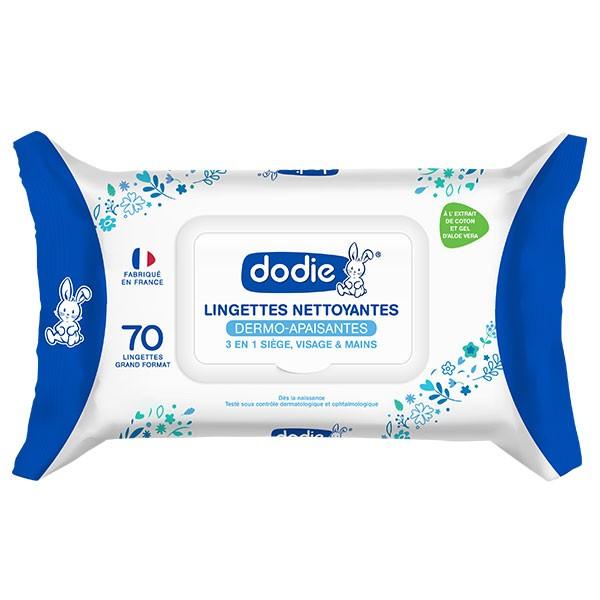 Dodie Lingettes Nettoyantes Dermo-Apaisantes Douceur 3en1 Pièces 70
