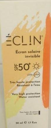 Eclin Ecran Solaire Invisible SPF50+ 50Ml