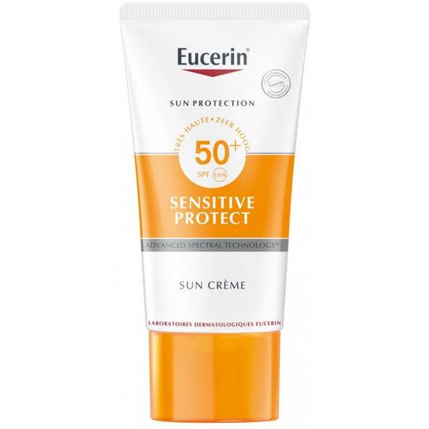 Eucerin Sun Protection IP50+ Sensitive Protect Crème Solaire Peau Sèche Tube 50ml