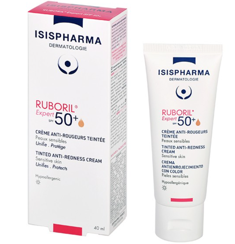 Isispharma Ruboril Expert SPF50+ Crème Anti-Rougeurs Teintée Peaux Sensibles 40Ml