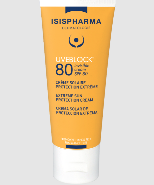 Isispharma Uveblock Crème Solaire Invisible Protection Extrême SPF80+ 40Ml