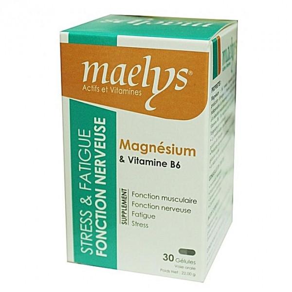 Maelys Magnésium Et Vitamine B6 Stress Et Fatigue 30 Gélules