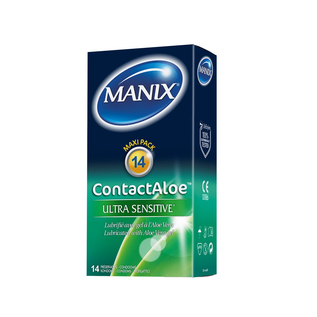 Manix Contact Aloe Ultra Sensitive 14 Préservatifs