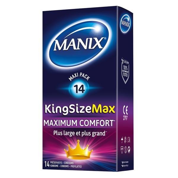 Manix Kinge Size Max Maximum Confort Plus Large Et Plus Grand 14 Préservatifs
