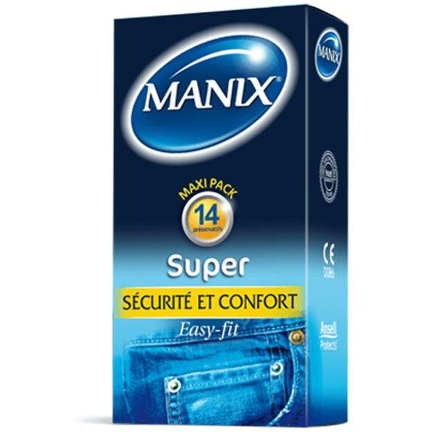 Manix Super Sécurité Et Confort Easy-Fit 14 Préservatifs