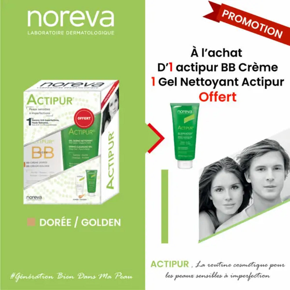 🎁 Noreva Actipur BB Crème Teintée Dorée 30ml + Noreva Actipur Gel nettoyant Offert