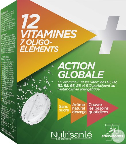 Nutrissanté 12 Vitamine + 7 Oligo-Eléments 24 Comprimés