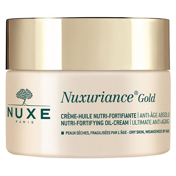 Nuxe Nuxuriance Gold Crème-Huile Nutri-Fortifiante Anti-Age Absolu Peaux Sèches Fragilisées 50ml
