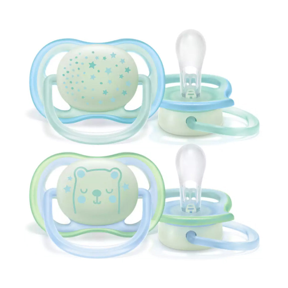 Philips AVENT Sucettes Ultra Air Night Boy 0-6m scf376/11