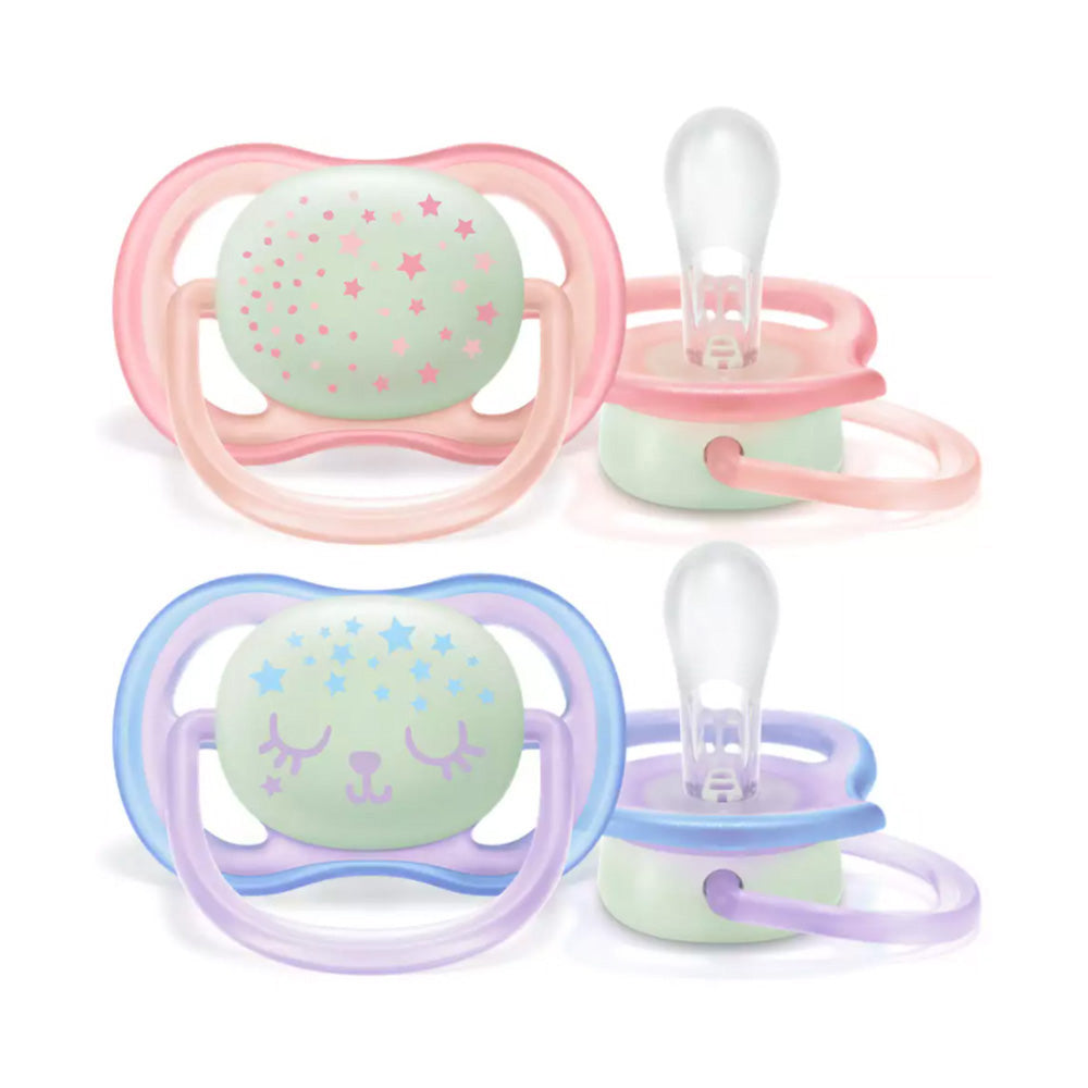Philips AVENT Sucettes Ultra Air Night Girl 0-6m Scf376/12