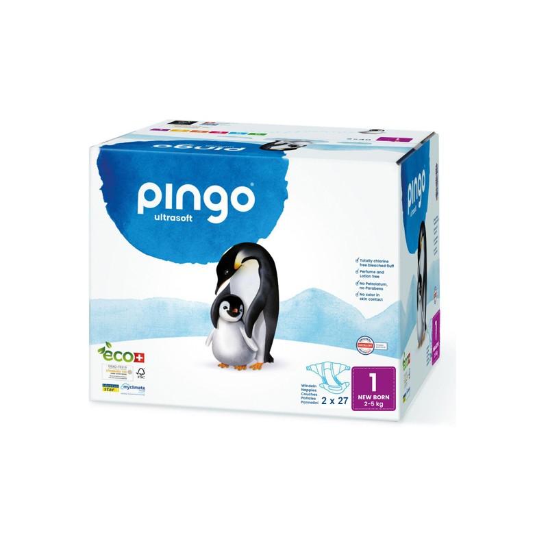 Pingo Couches Écologique Jetables New Born Taille 1 2-5kg/2*27 PCS
