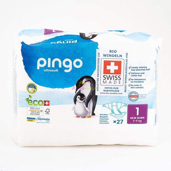 Pingo Couches Écologique Jetables New Born Taille 1 2-5 kg/27 PCS