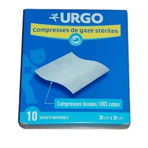 Urgo Compresse Stérile 30*30 Boite de 10 Sachets De Compresses