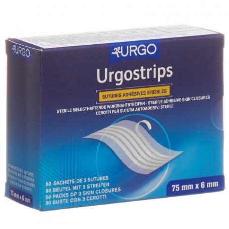 Urgo Urgostrips Sutures Adhésives Stériles 75mmx6mm Strips 10