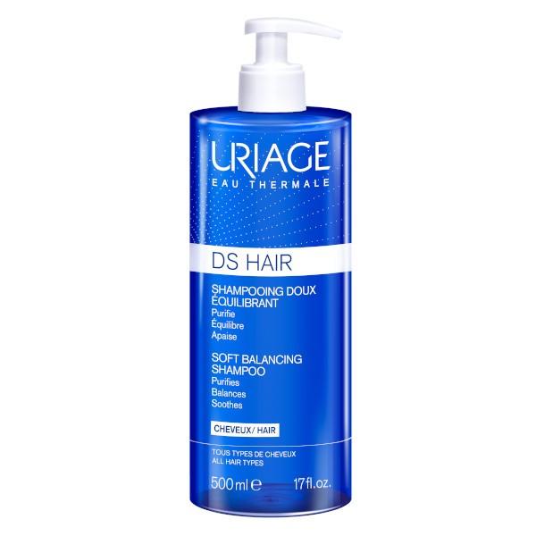 Uriage DS Hair Shampoing Doux Équilibrant Tous Types De Cheveux Flacon Pompe 500ml