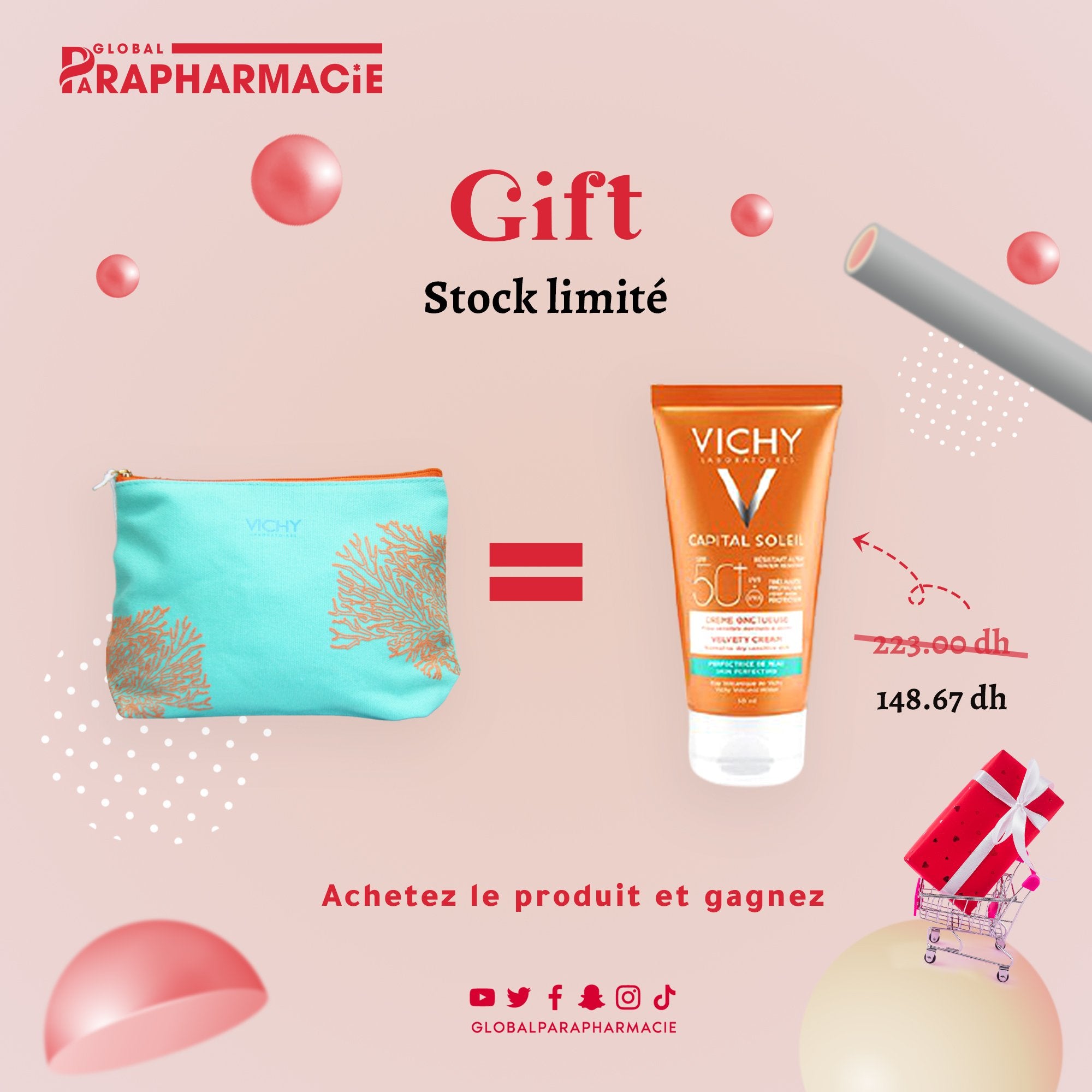 Vichy Capital Soleil Crème Onctueuse Perfectrice De Peau IP50+ Tube 50ml Promo Gift Offert