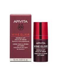 Apivita Wine Elixir Crème Yeux & Lèvres Flacon Pompe15ml