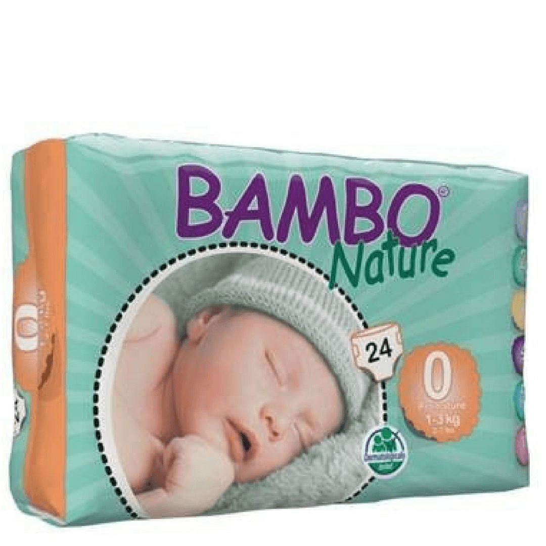 Bambo Nature 24 Couches Jetables To Prémature 1-3kg
