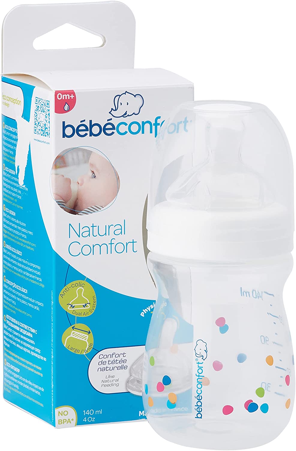 Bébé Confort Biberon Natural Comfort 140ml Blanc
