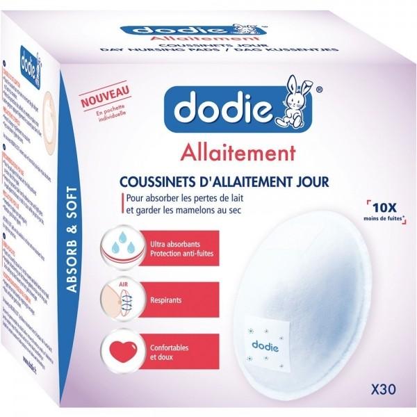 Dodie Coussinets D'Allaitement Ultra-Fins Jour En Pochette Individuelle 30 Pièces