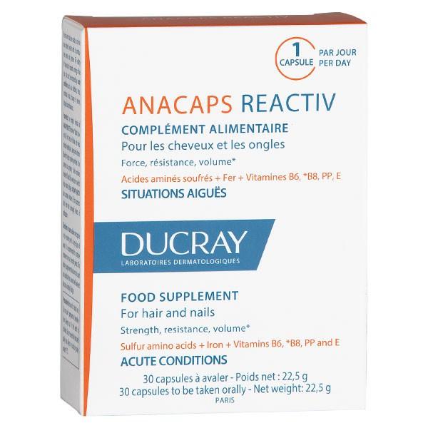 Ducray Anacaps Reactiv Cheveux Et Ongles 30 Capsules