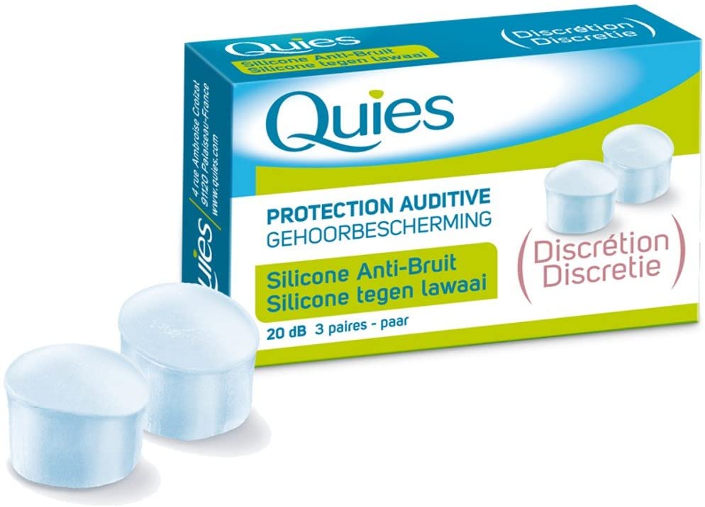 Quies Protection Auditive Anti-Bruit Silicone 3 Paires