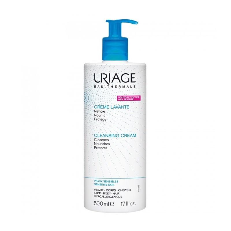 Uriage Crème Lavante Visage-Corps-Cheveux Peaux Sensibles Flacon Pompe500Ml